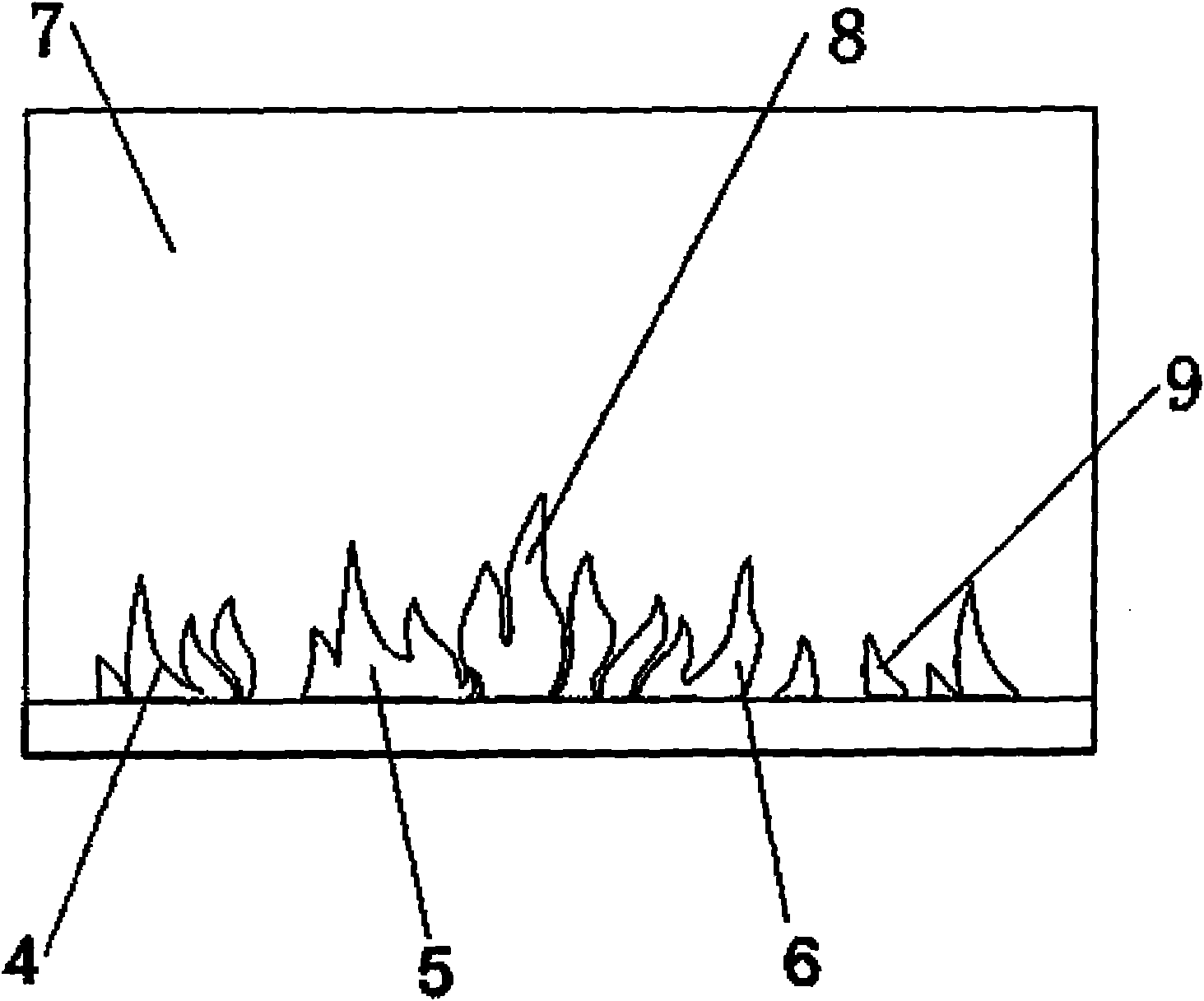 Electric fireplace flame system of light and shadow imaging simulation fire effect and preparation process thereof