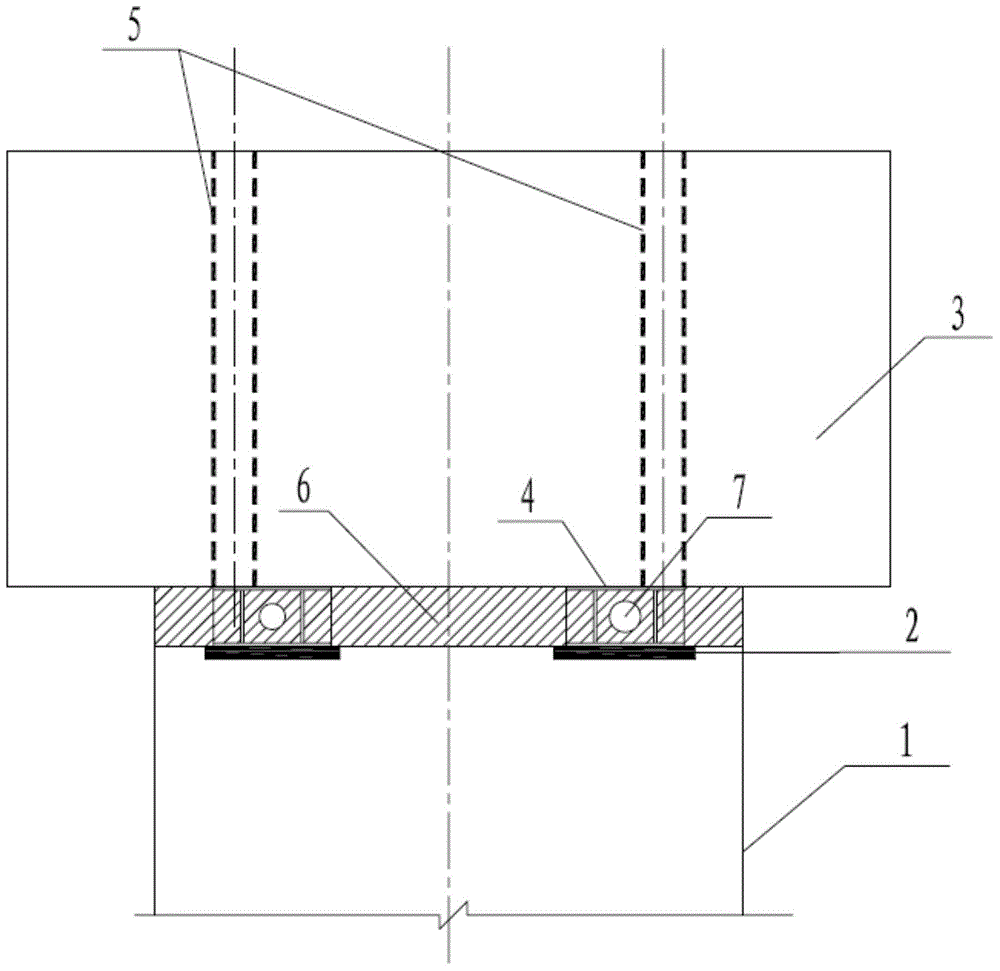 Wet joint construction for the connection between prefabricated bridge pier columns and cover beams