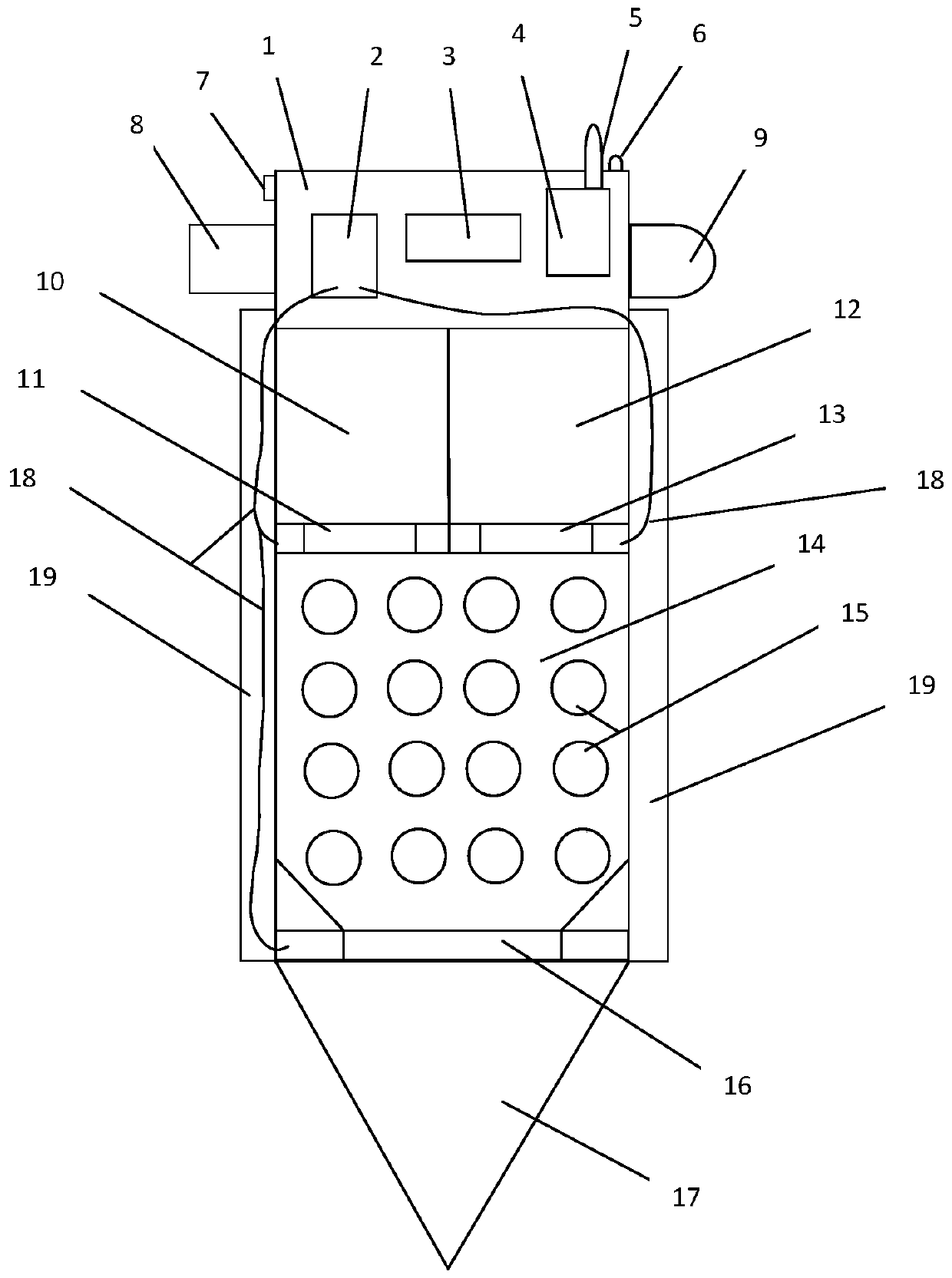 Drug delivery device for fumigating granary and drug delivery method