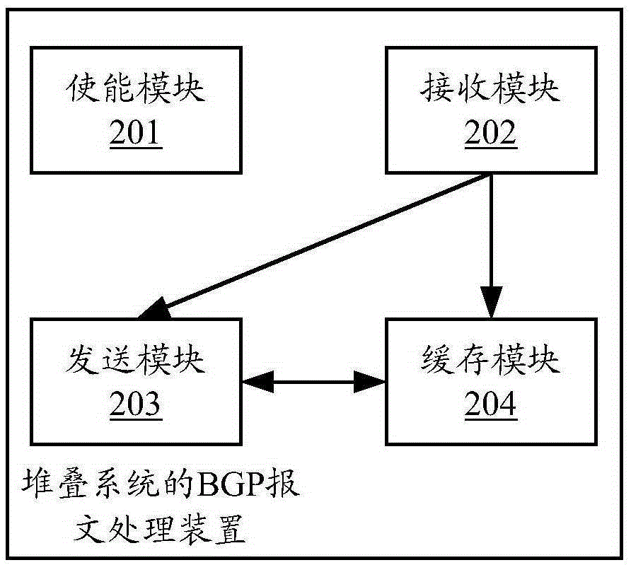 BGP message processing method and device of stack system