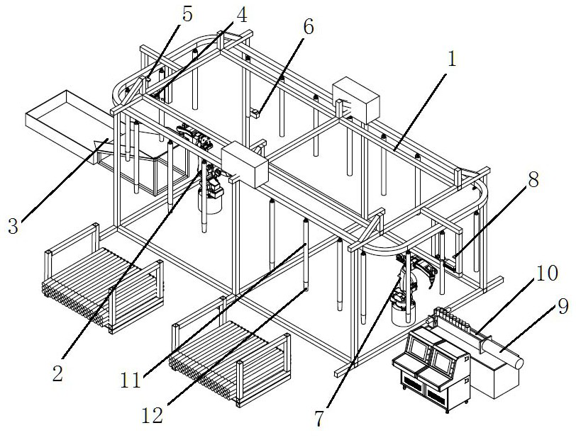 Automatic cutting and welding system for repairing hammerhead of crust breaker