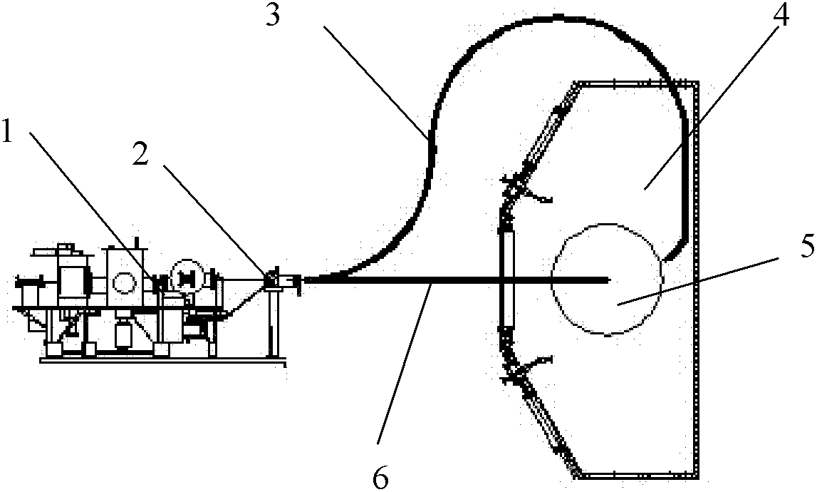 Pipeline for injecting pellets from strong field side