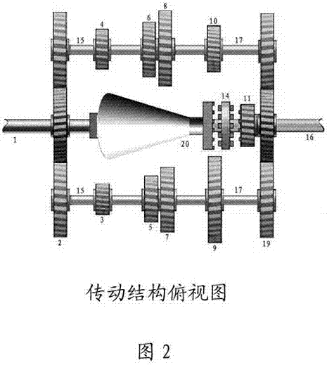 Gear and rolling cone compounded infinitely variable transmission