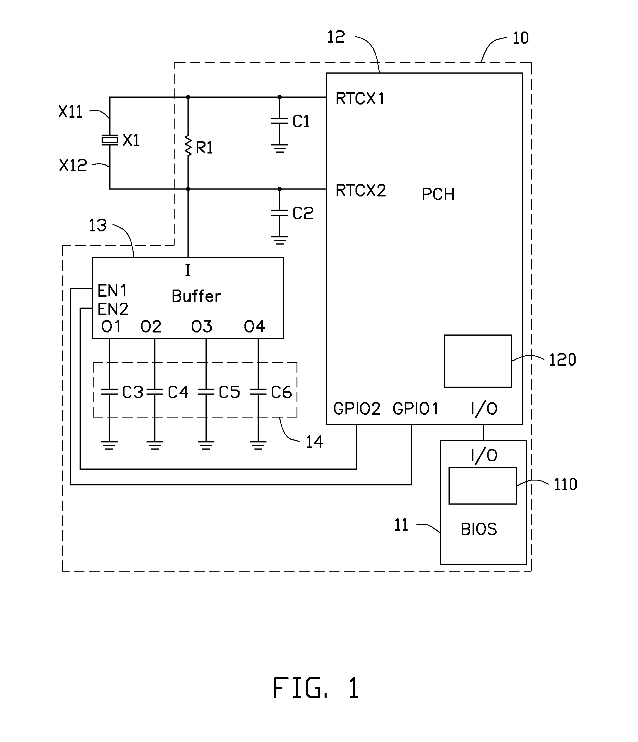 Circuit for adjusting frequency of crystal oscillator