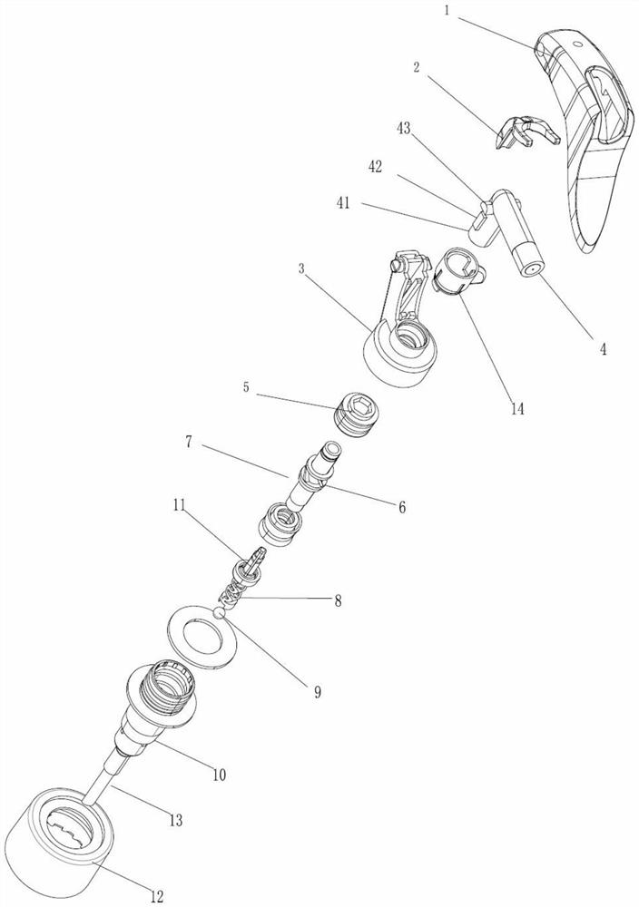 Full-plastic spraying device