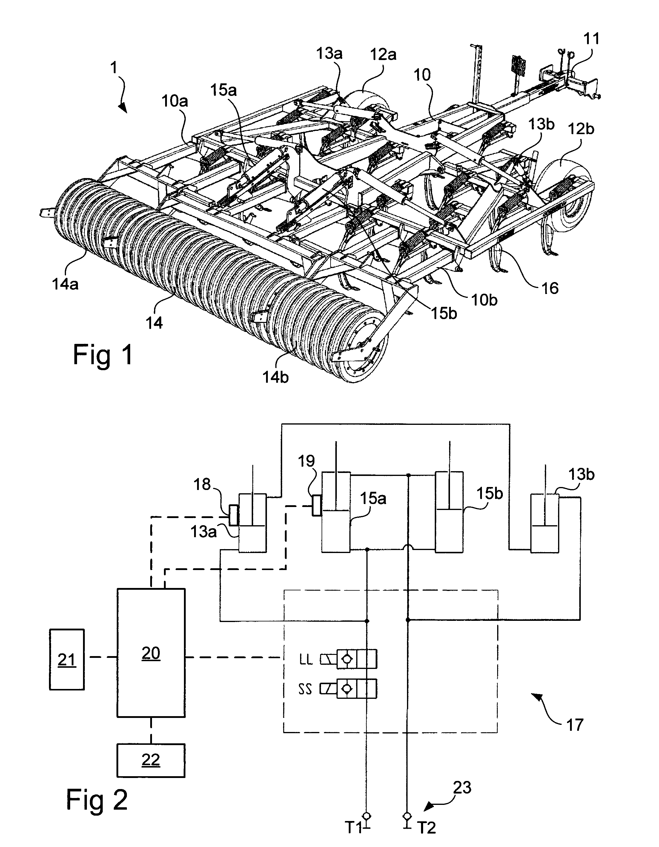 Agricultural implement and method of controlling an agricultural implement