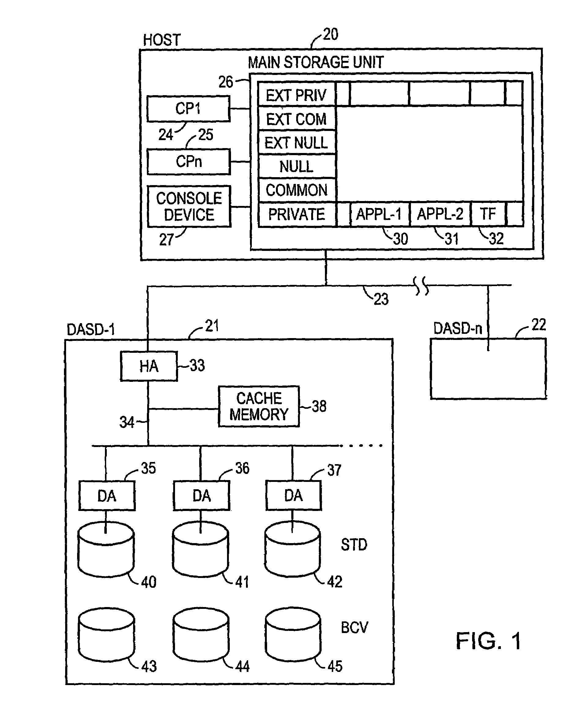 Method and apparatus for enabling consistent ancillary disk array storage device operations with respect to a main application