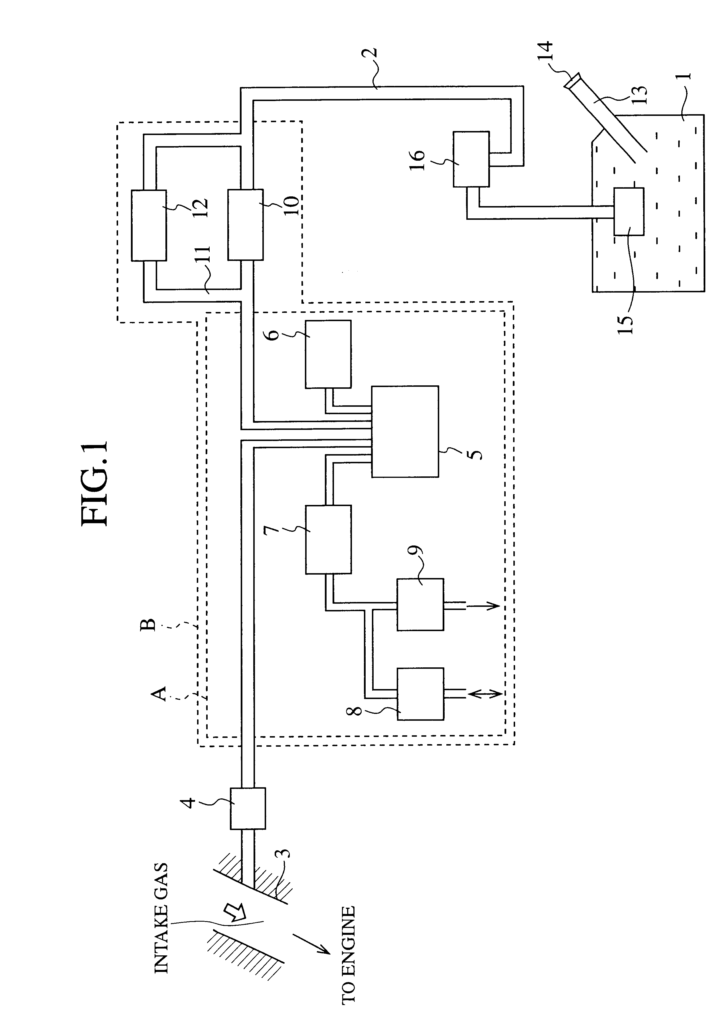 Evaporated fuel processing module
