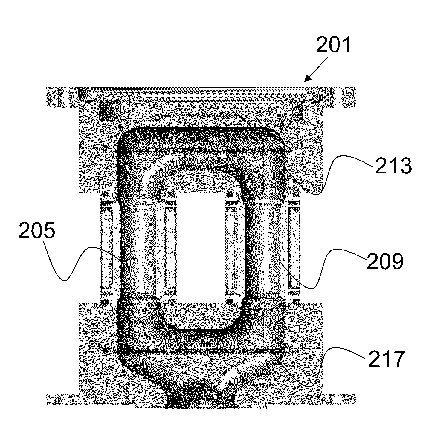 Toroidal Plasma Channel with Varying Cross-Section Areas Along the Channel
