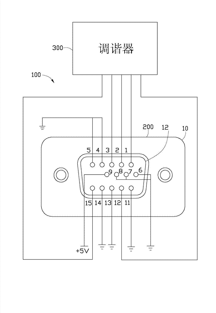 Connector plug and socket of tuner