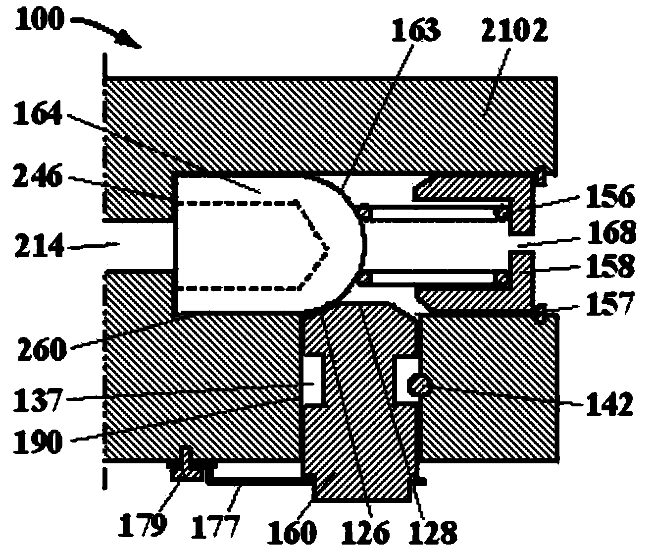 Fixed chain type mechanism and method for producing auxiliary valve rise curve of engine