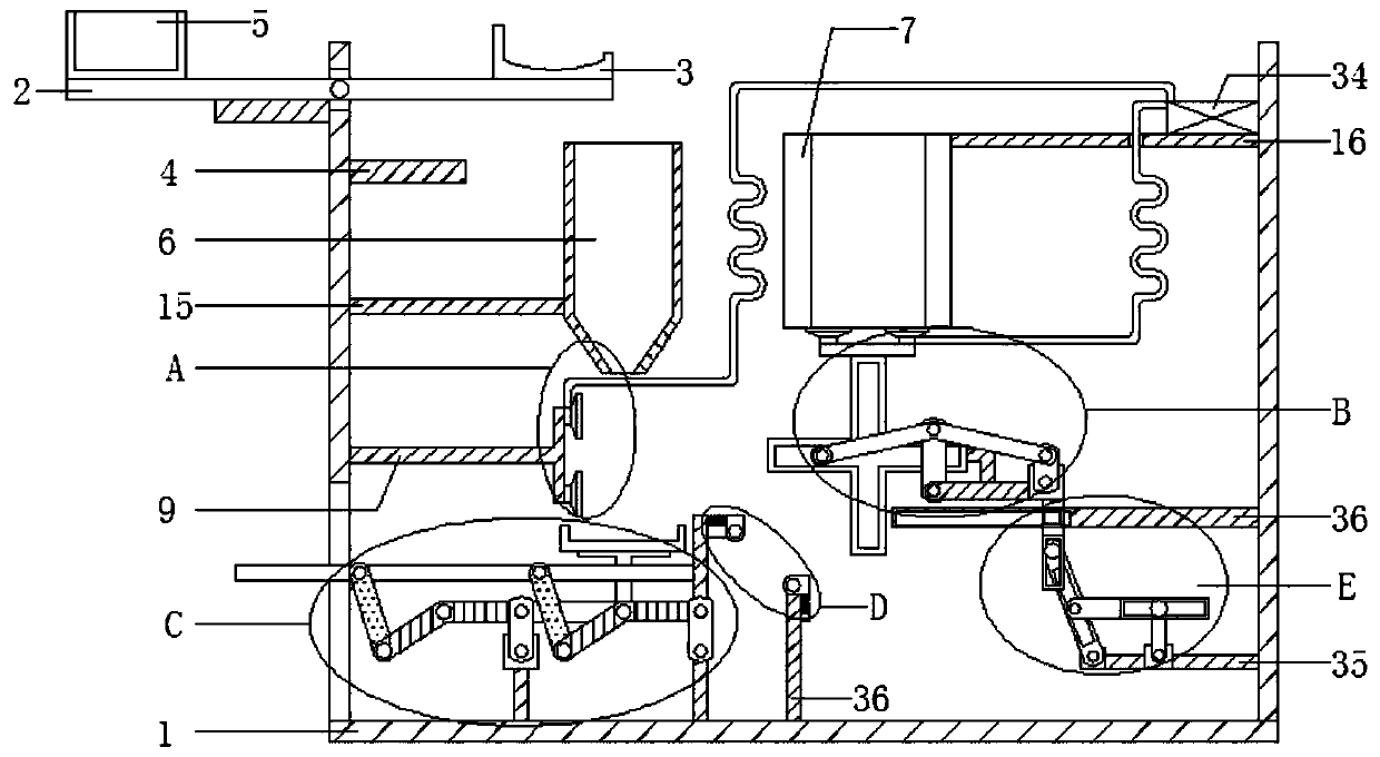 Discharging device for candy packaging
