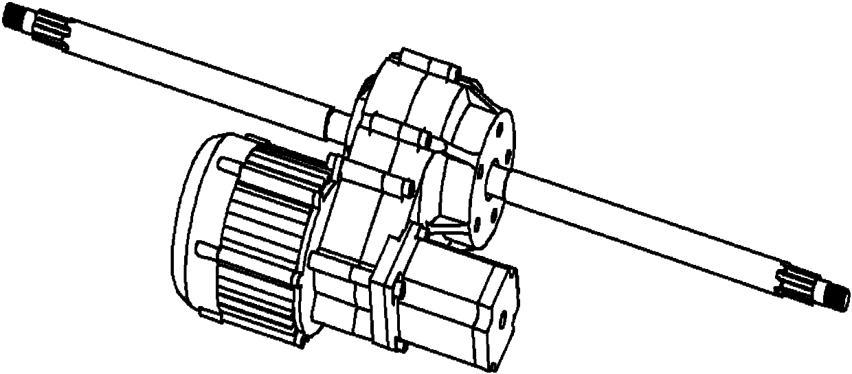 Double-power-flow power differential steering mechanism for tracked vehicle