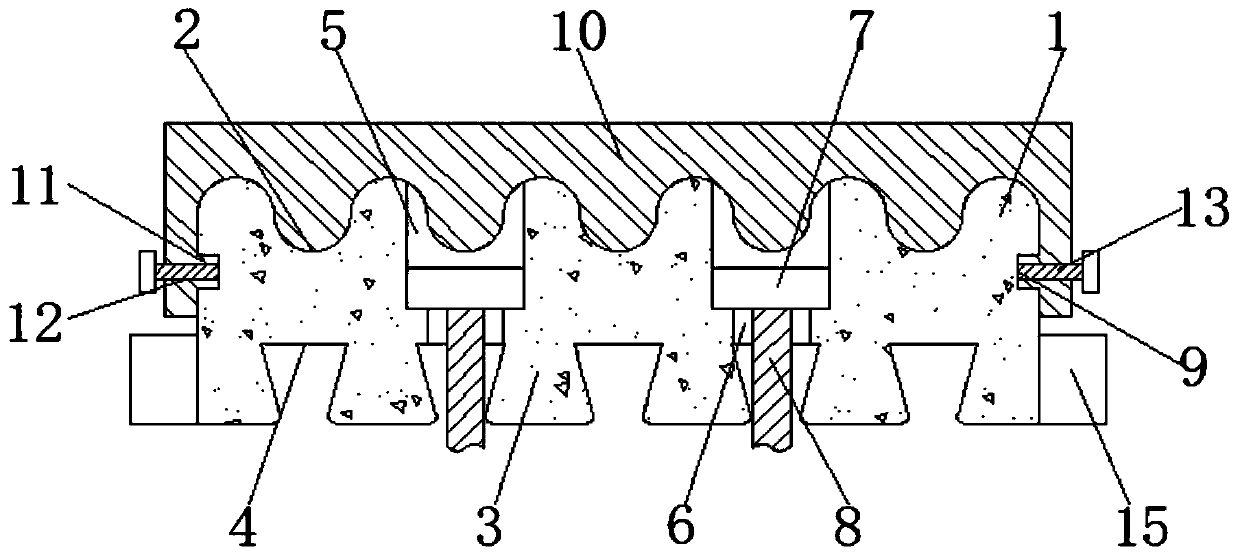 Double-liquid alloy toothed plate