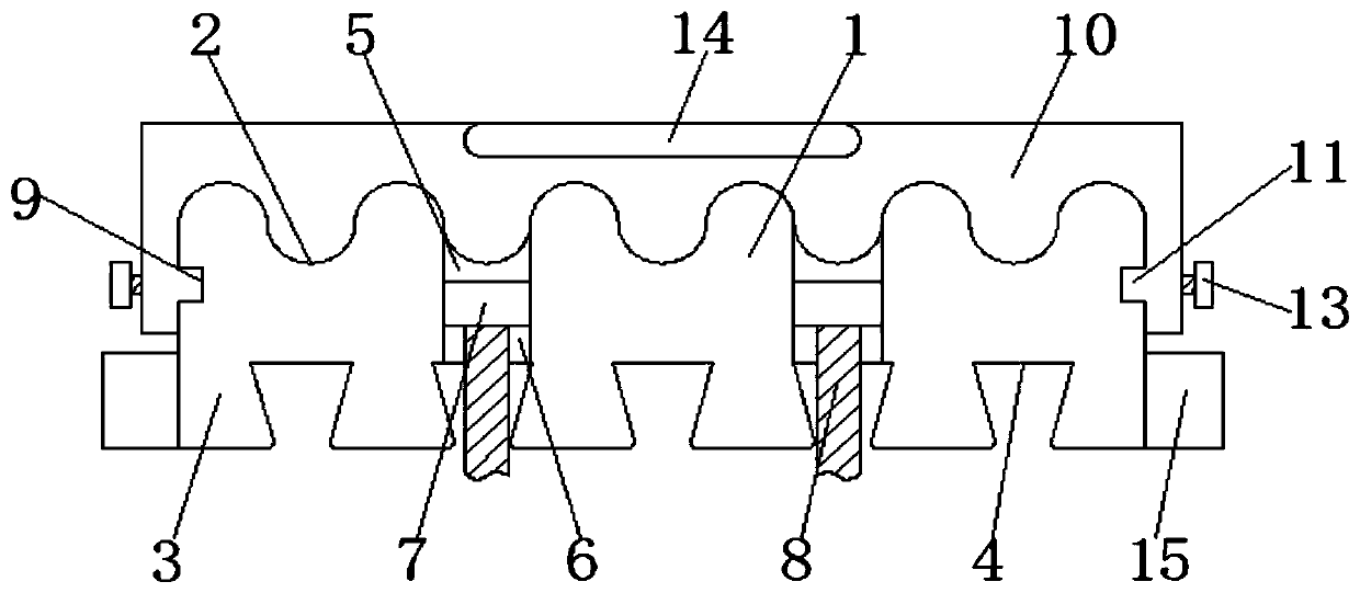 Double-liquid alloy toothed plate