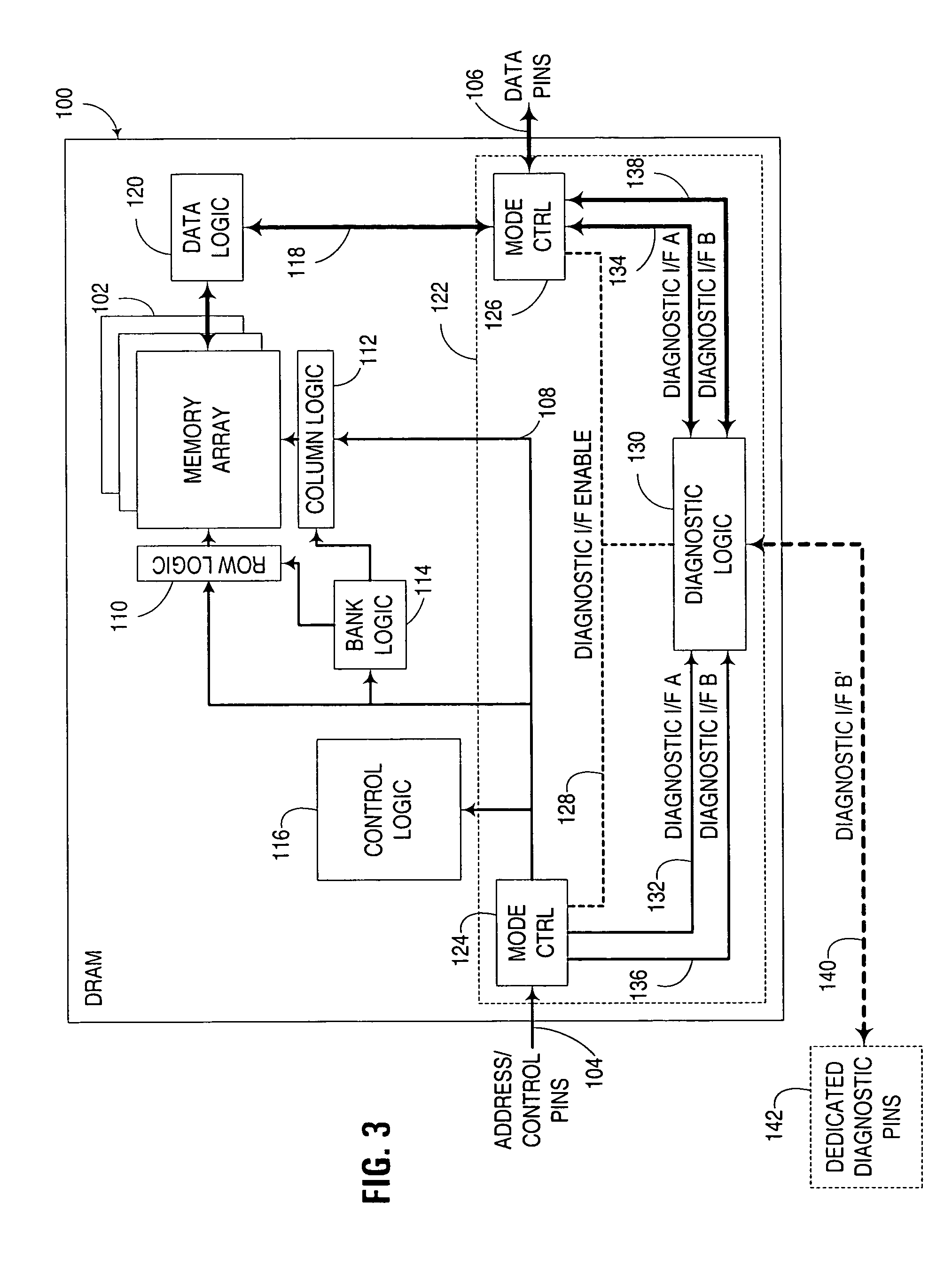 Diagnostic interface architecture for memory device