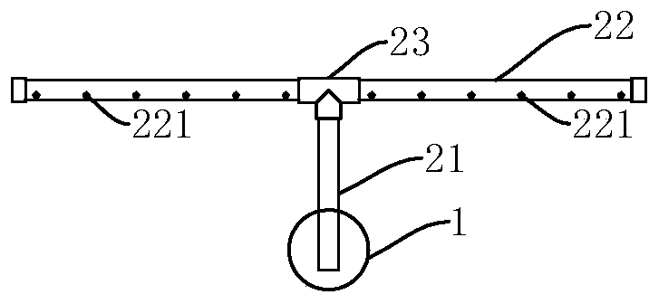 Novel biological filter tank backwashing gas distribution pipeline system and aeration biological filter tank