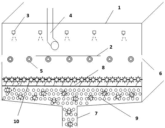 Defoaming device for stripping developing solution KOH/NaOH