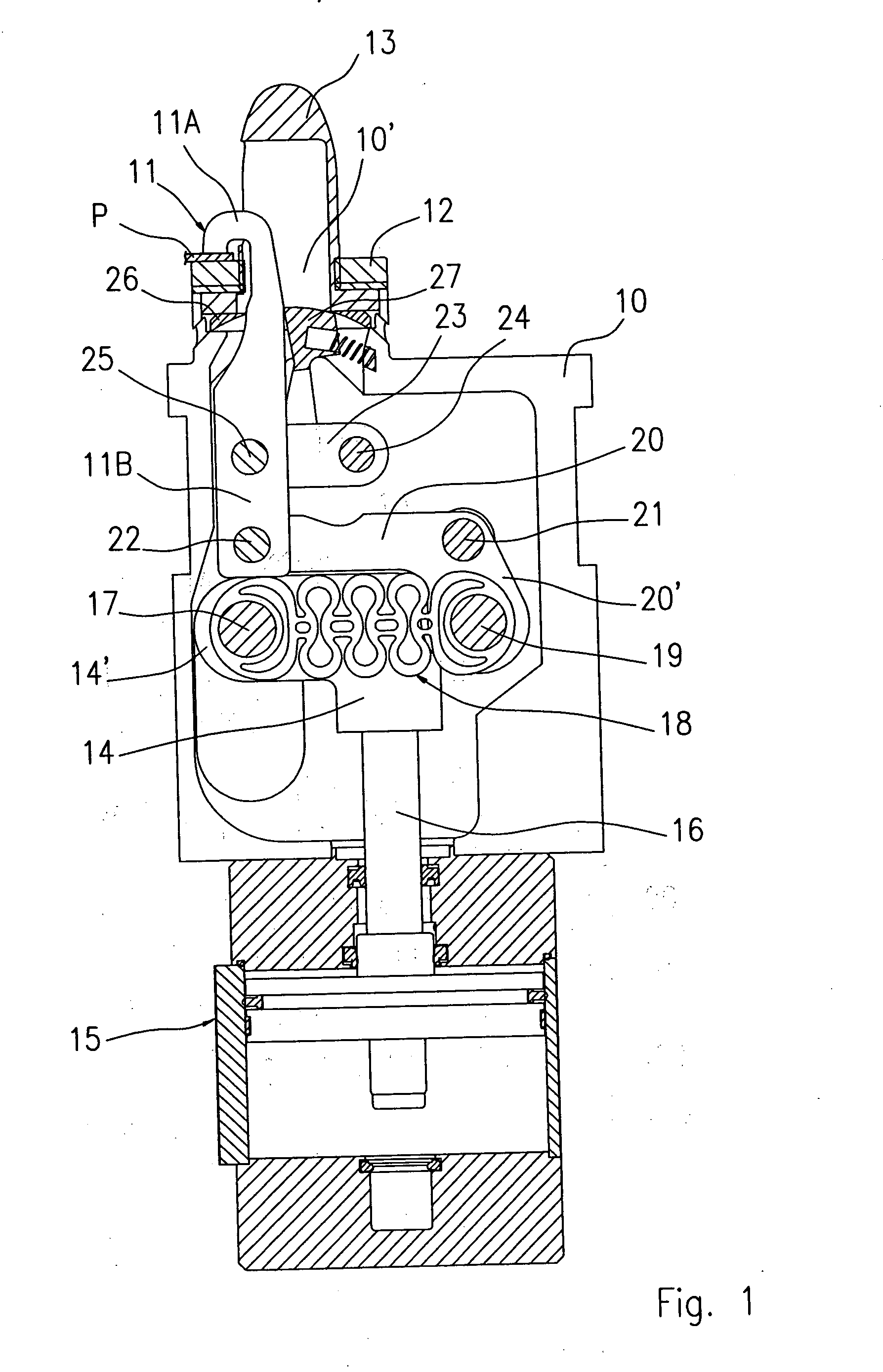 Toggle-lever clamping device for clamping work pieces with self-compensation