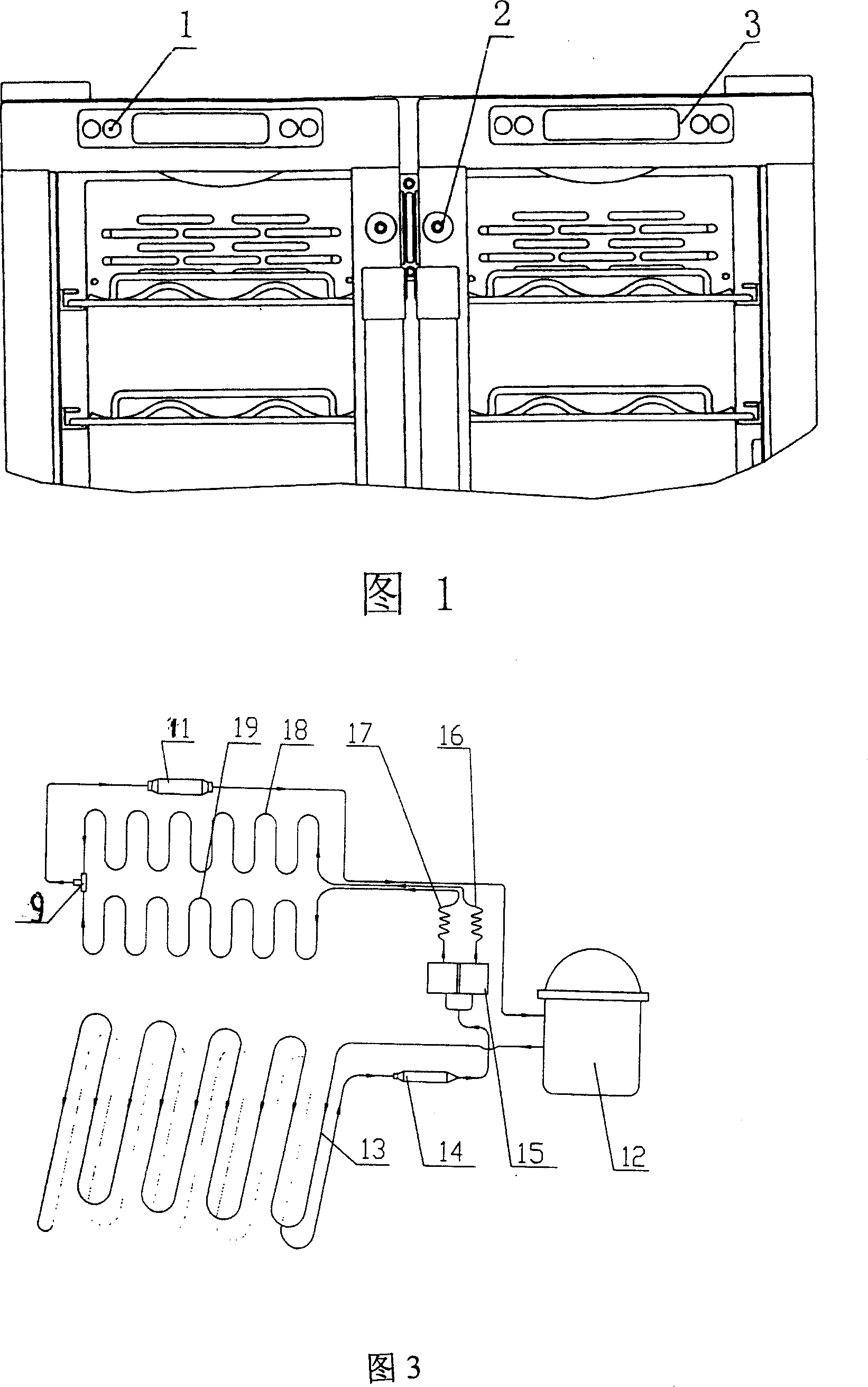 Double temperature double control wine cabinet and method for enhancing accuracy of temperature control