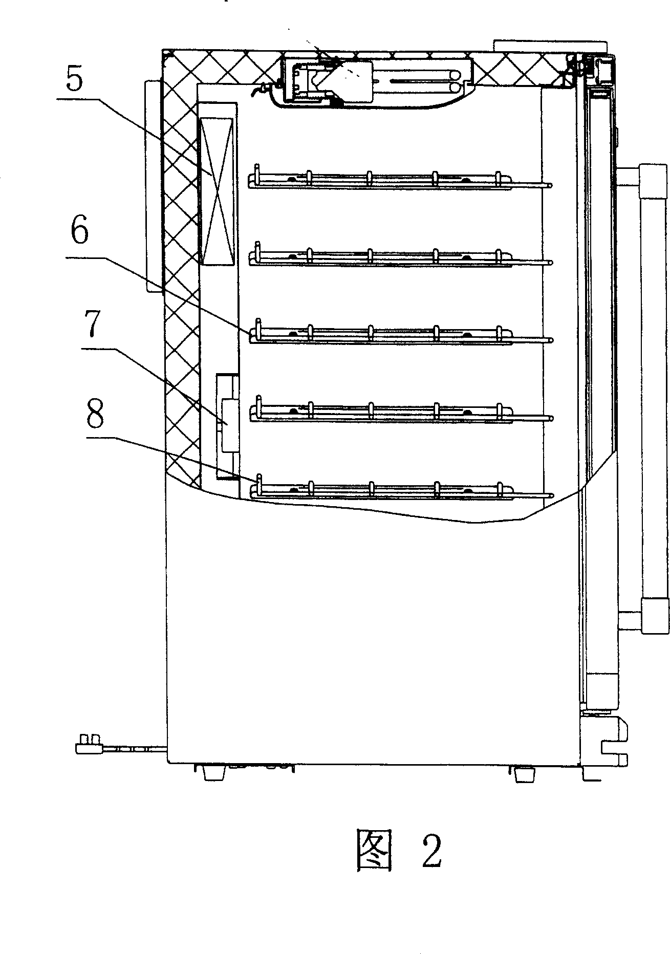 Double temperature double control wine cabinet and method for enhancing accuracy of temperature control