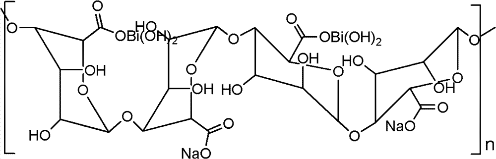 Bismuth alginate and preparation method and application thereof