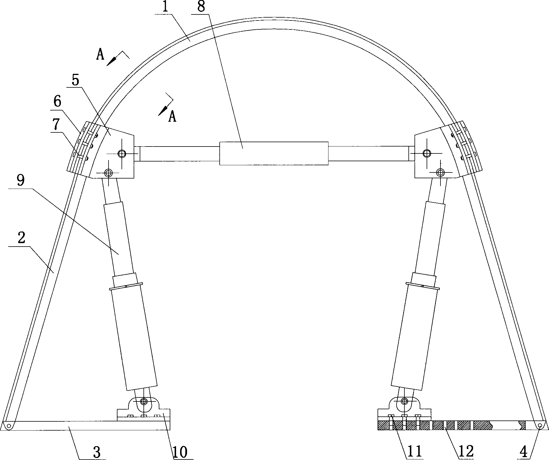 U-shaped steel bracket capable of actively controlling deformation of surrounding rocks