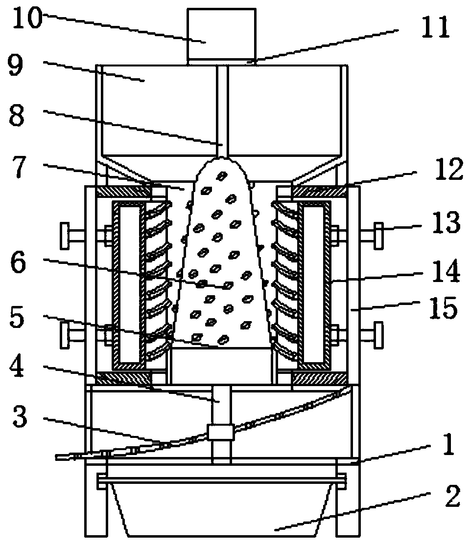 Corn threshing device for agricultural product processing