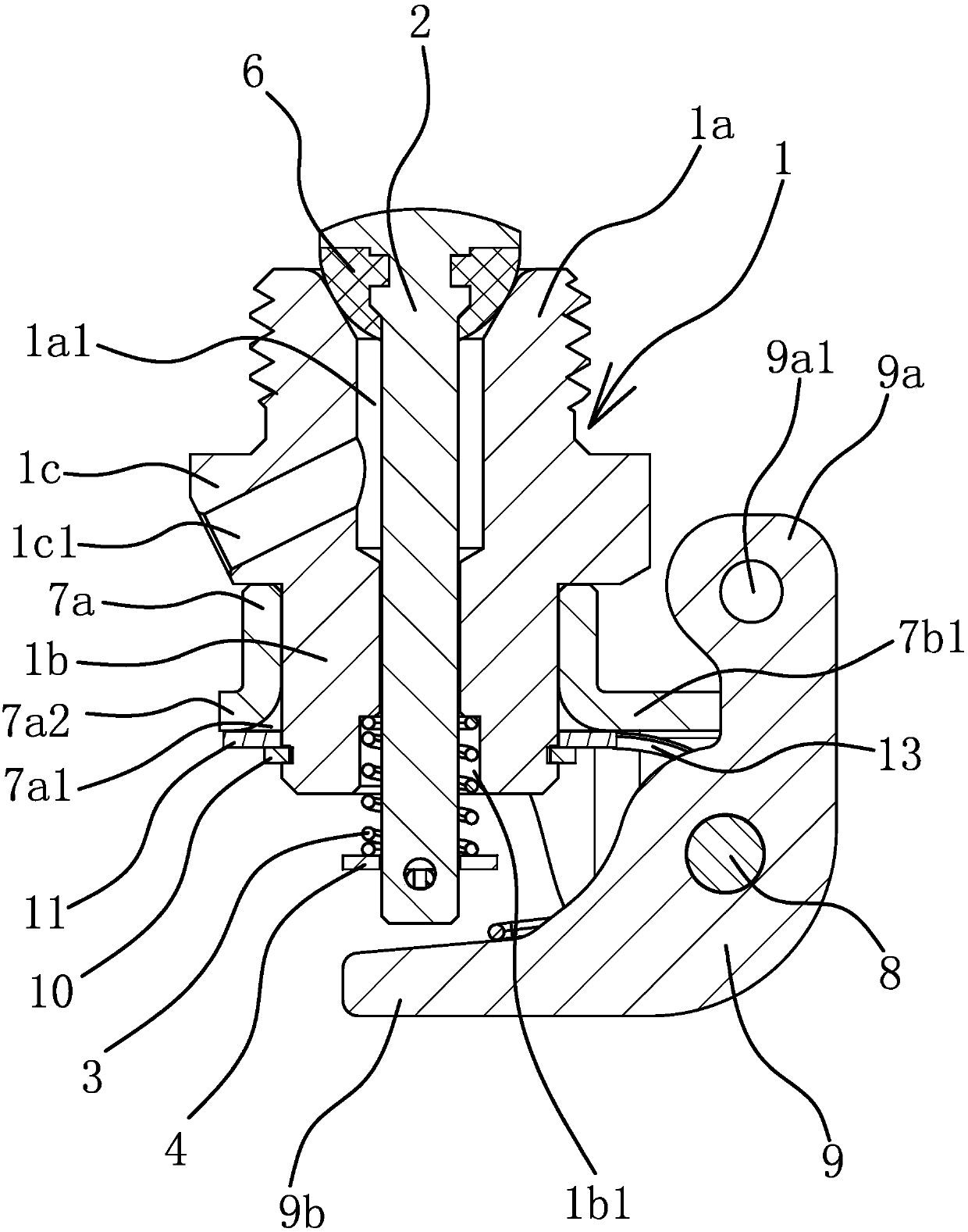 Water draining valve of gas storage barrel