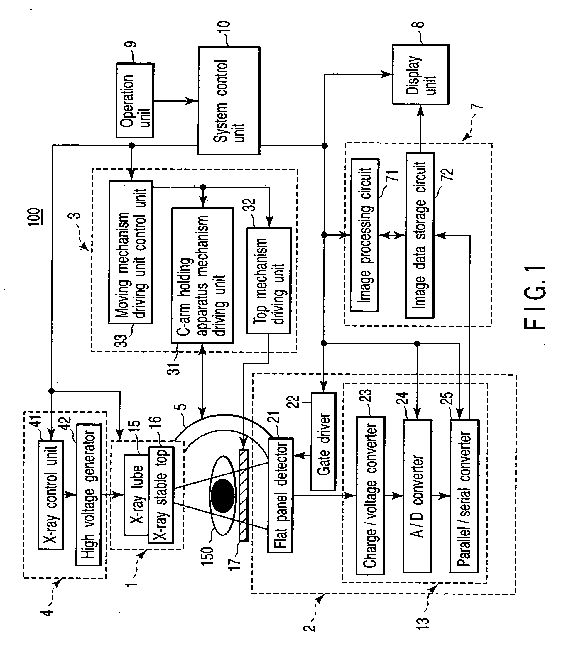 C-arm holding apparatus and X-ray diagnostic apparatus