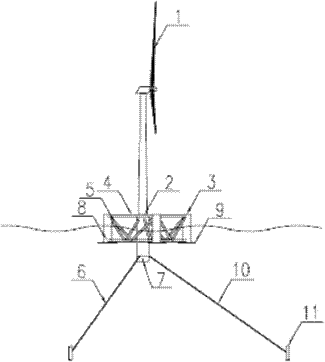 Single column maritime wind power generation device with circumferential stabilizing column