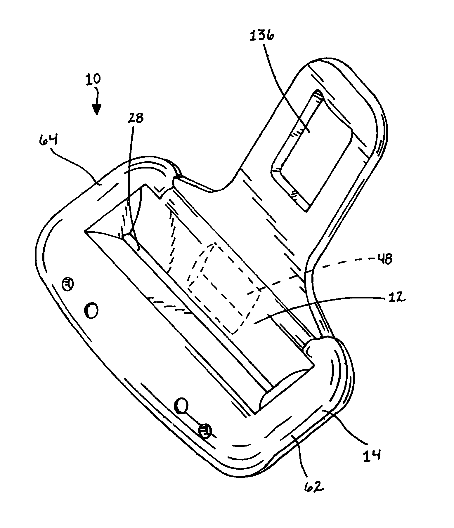 Anti-rattle tongue plate and method of forming same