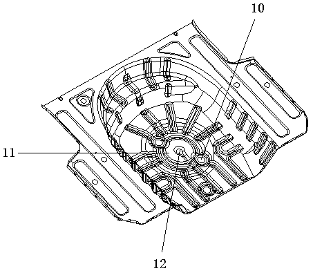 Automobile rear floor structure