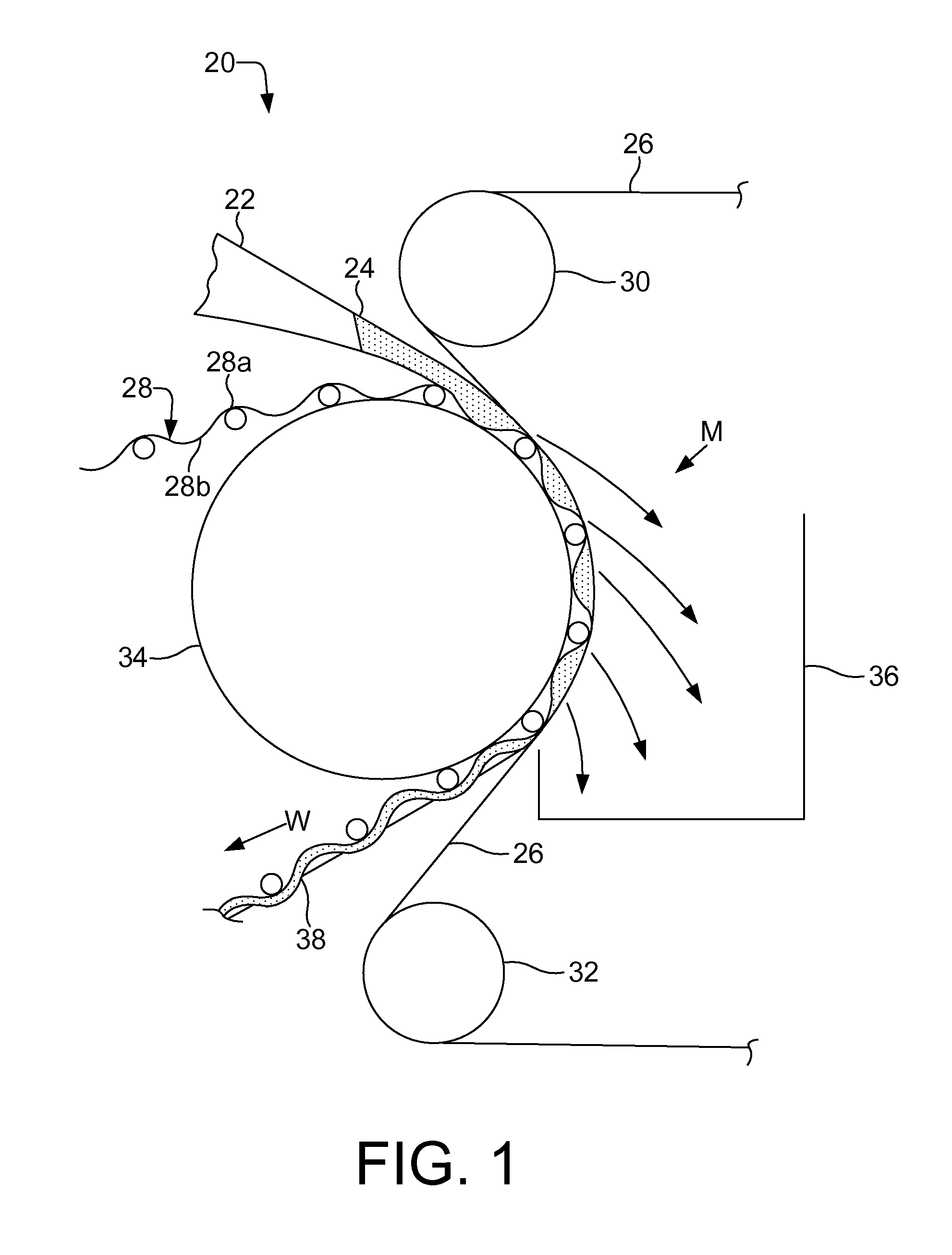 Method of dewatering a fibrous web with a press belt