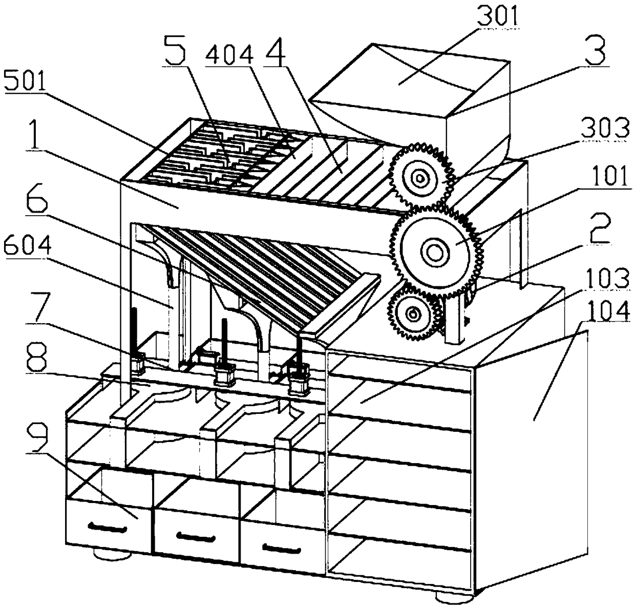 An automatic coin sorting device