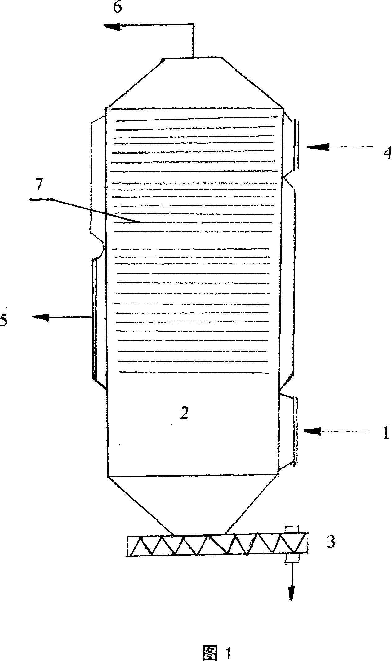 Method for converting to hot air from flue gas in baking furnace