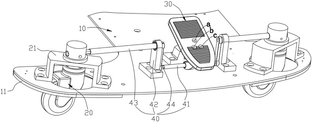 Castor locking and loosening device for loaded mobile vehicle
