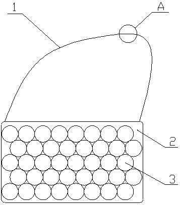 Elastic fabric bag shining under illumination and having high bag belt strength