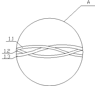 Elastic fabric bag shining under illumination and having high bag belt strength