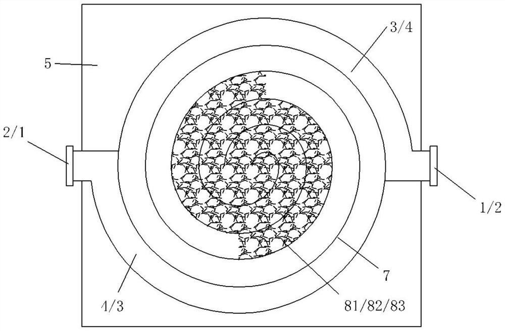 Coiled plate type self-heating catalytic oxidizer