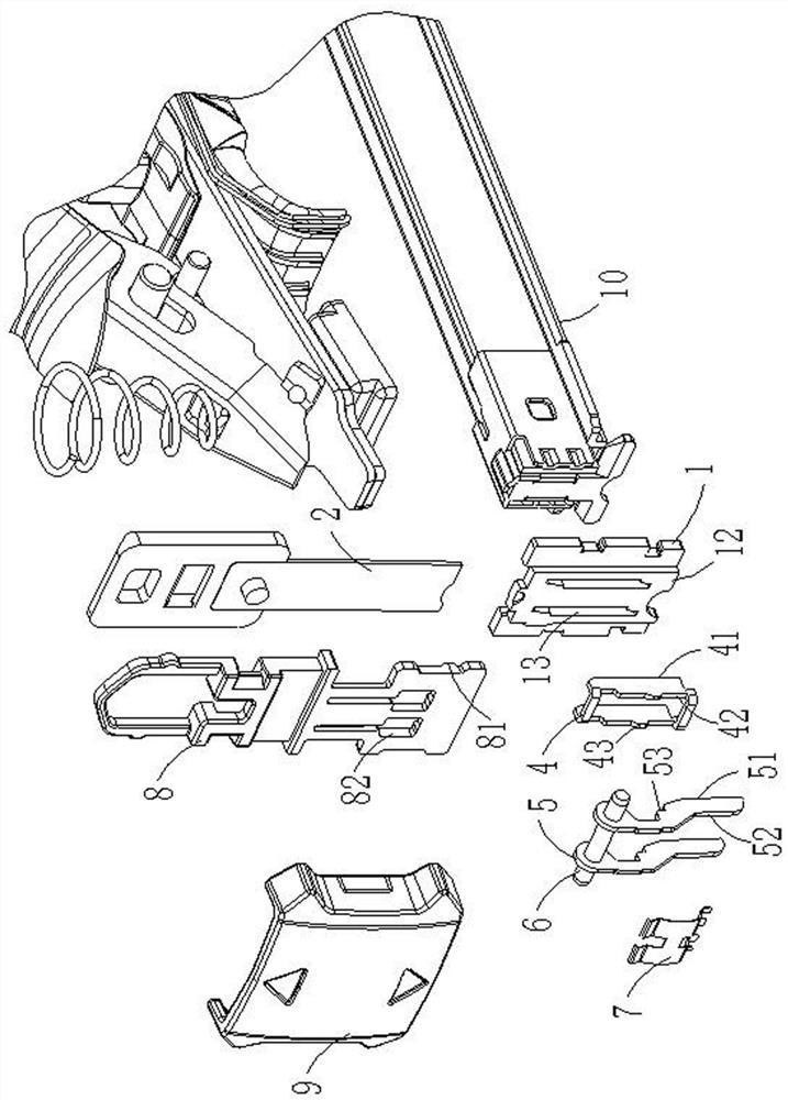 Nail gun provided with wide and narrow nail switching and nail blocking structure