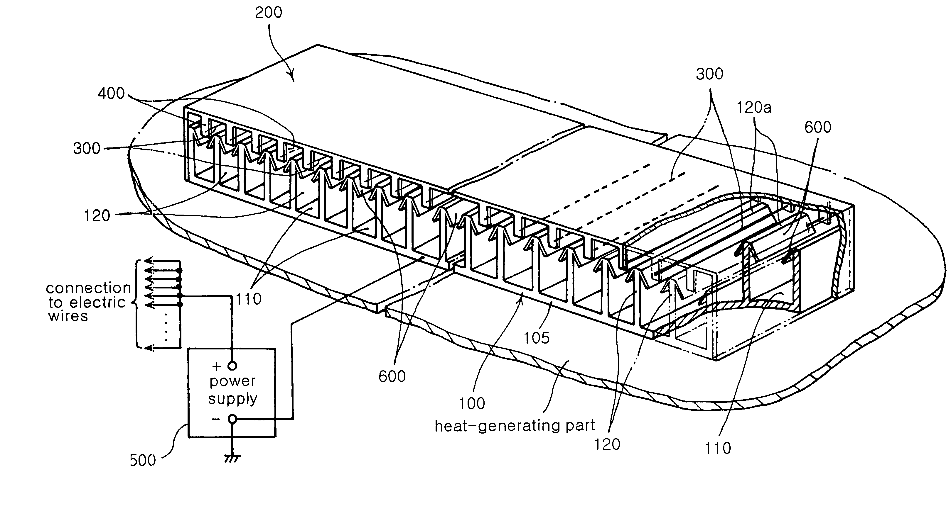 Fanless high-efficiency cooling device using ion wind