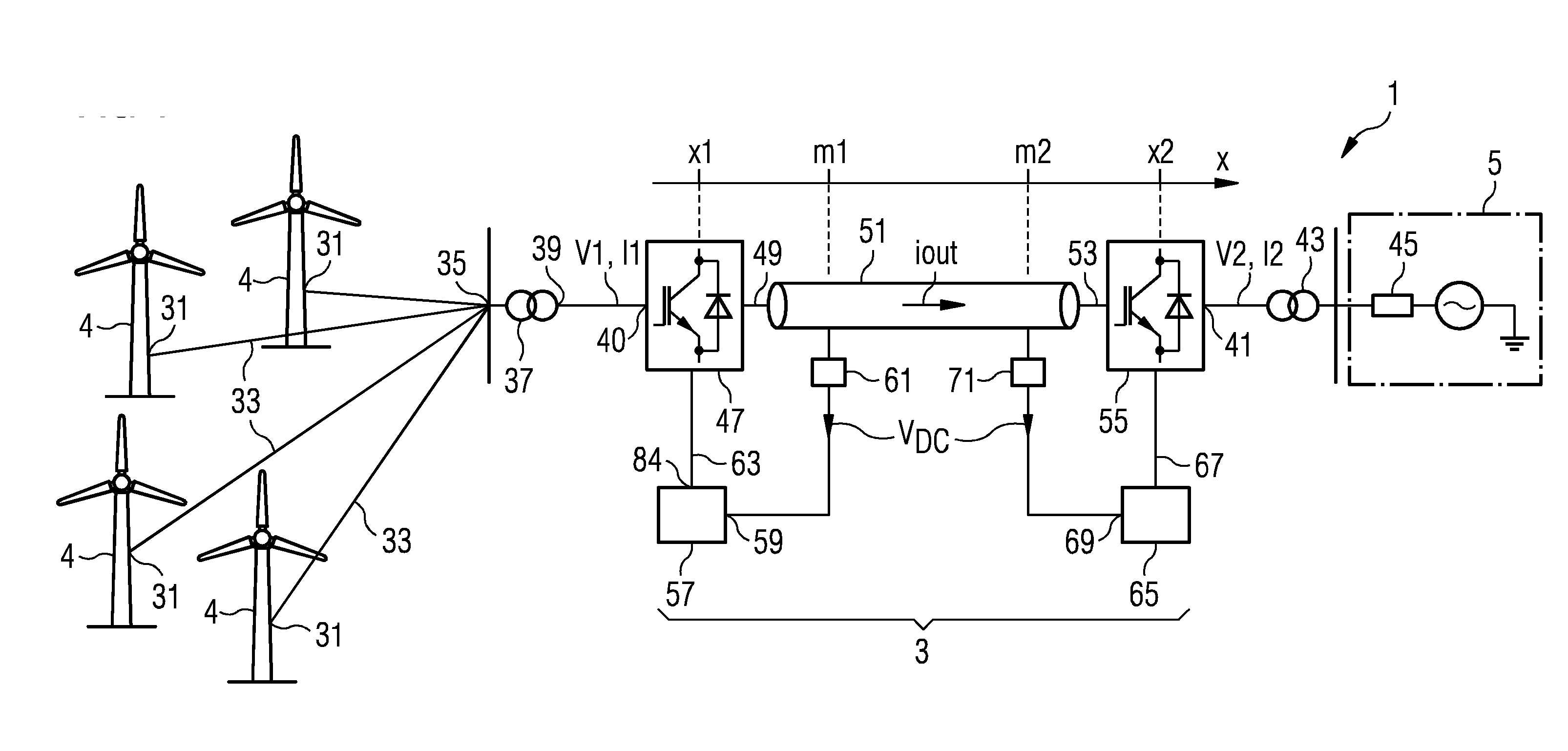 Method and apparatus for controlling a dc-transmission link