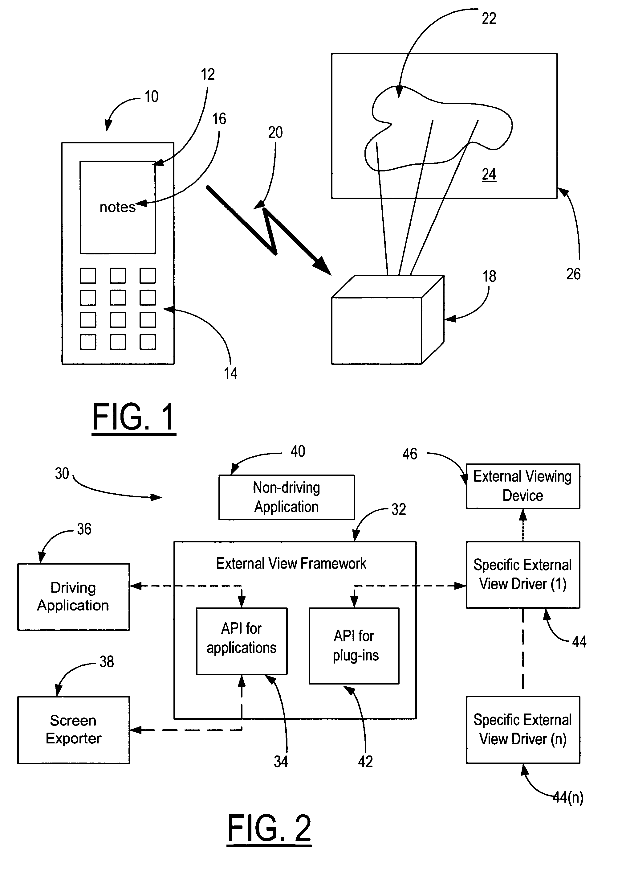 Method and apparatus for showing wireless mobile device data content on an external viewer