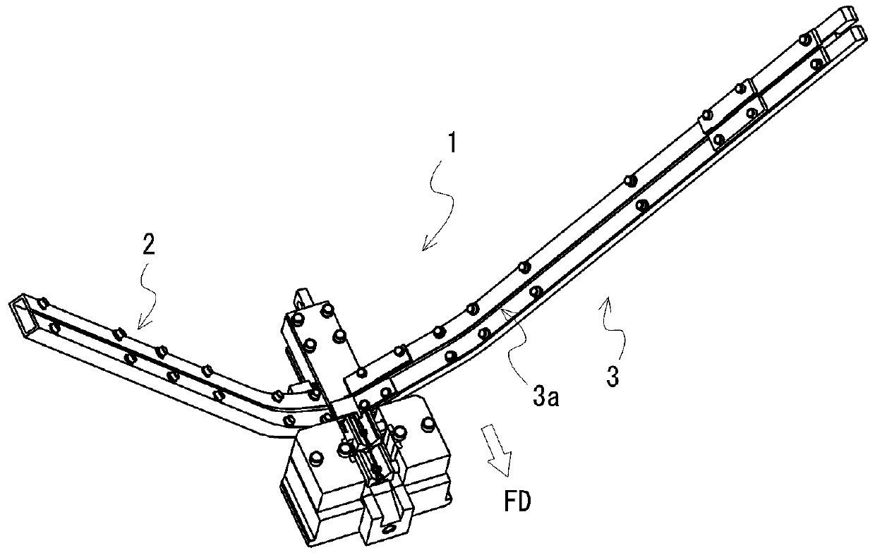 Assembly device for button fastening parts