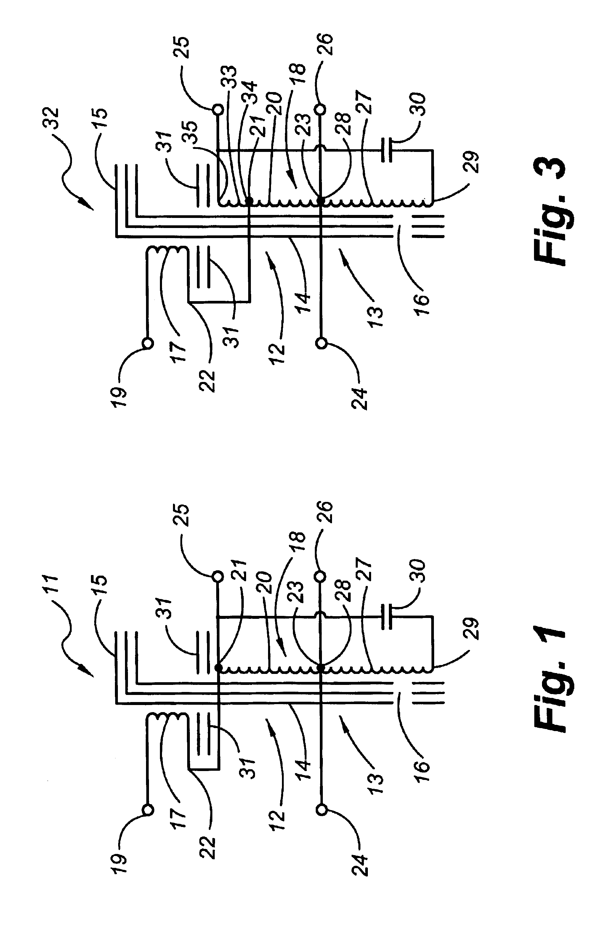 Harmonic filtering circuit with special transformer