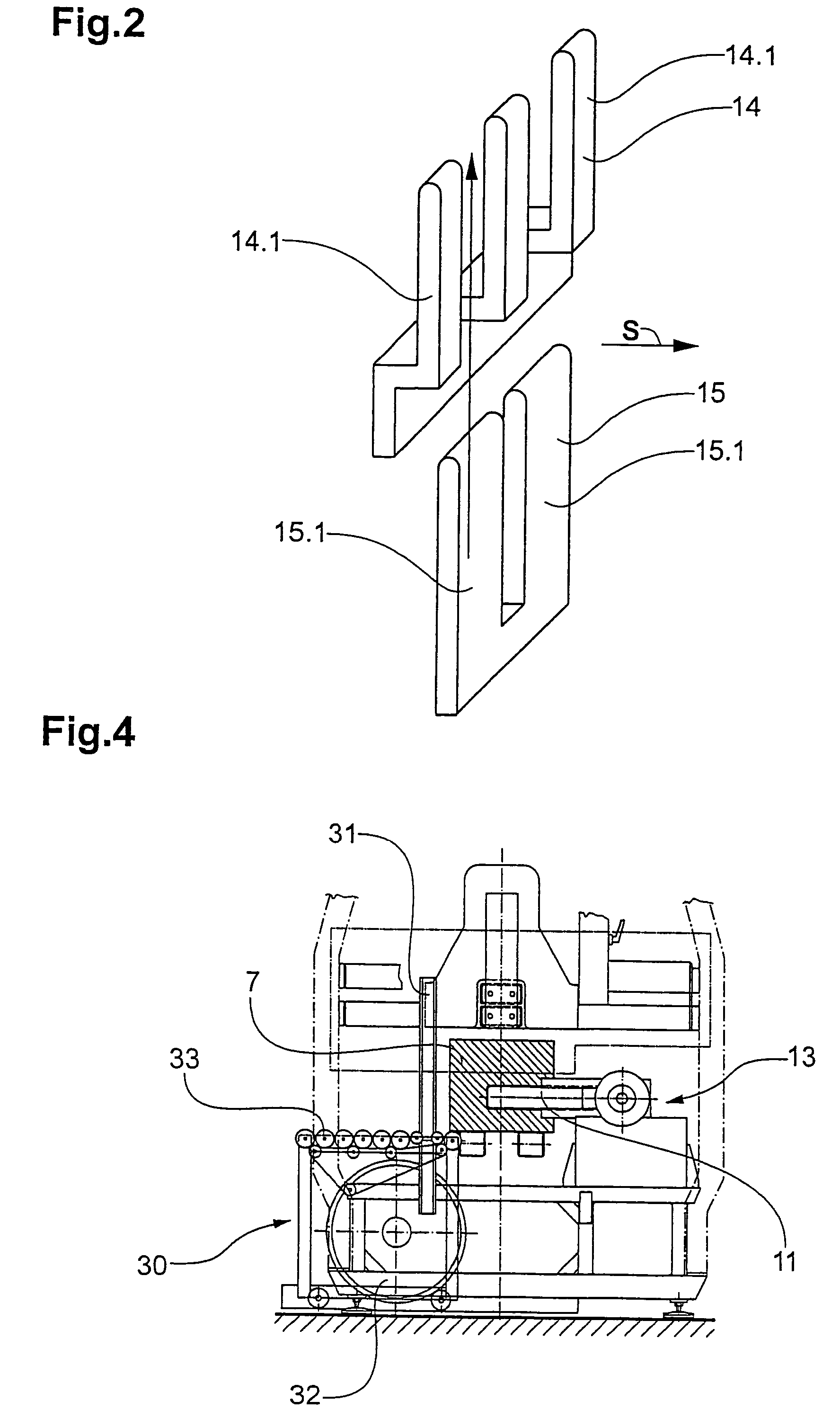 Method and device for forming horizontal stacks of printed products and securing said stacks with straps