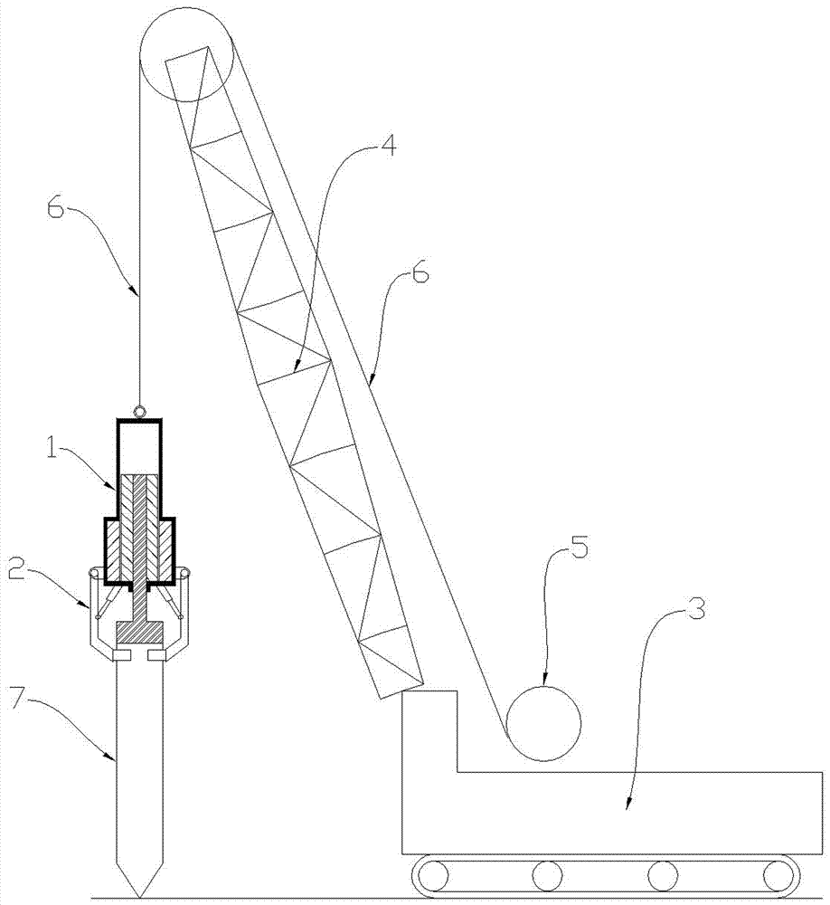 Linear motor drive based pile driver without guide frame