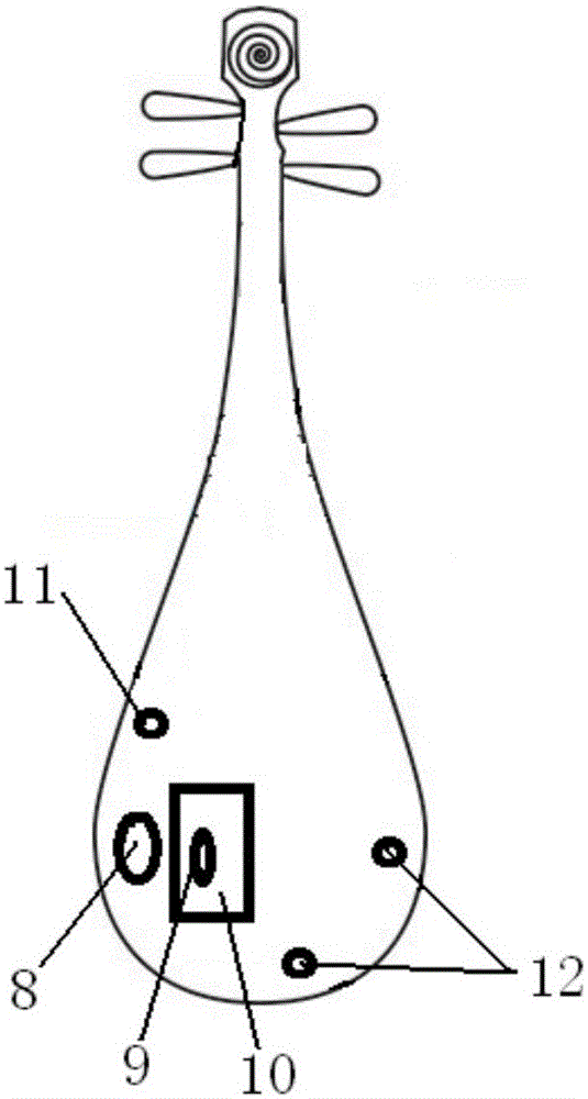 Vertical acoustic and electric-acoustic dual-purpose Chinese lute