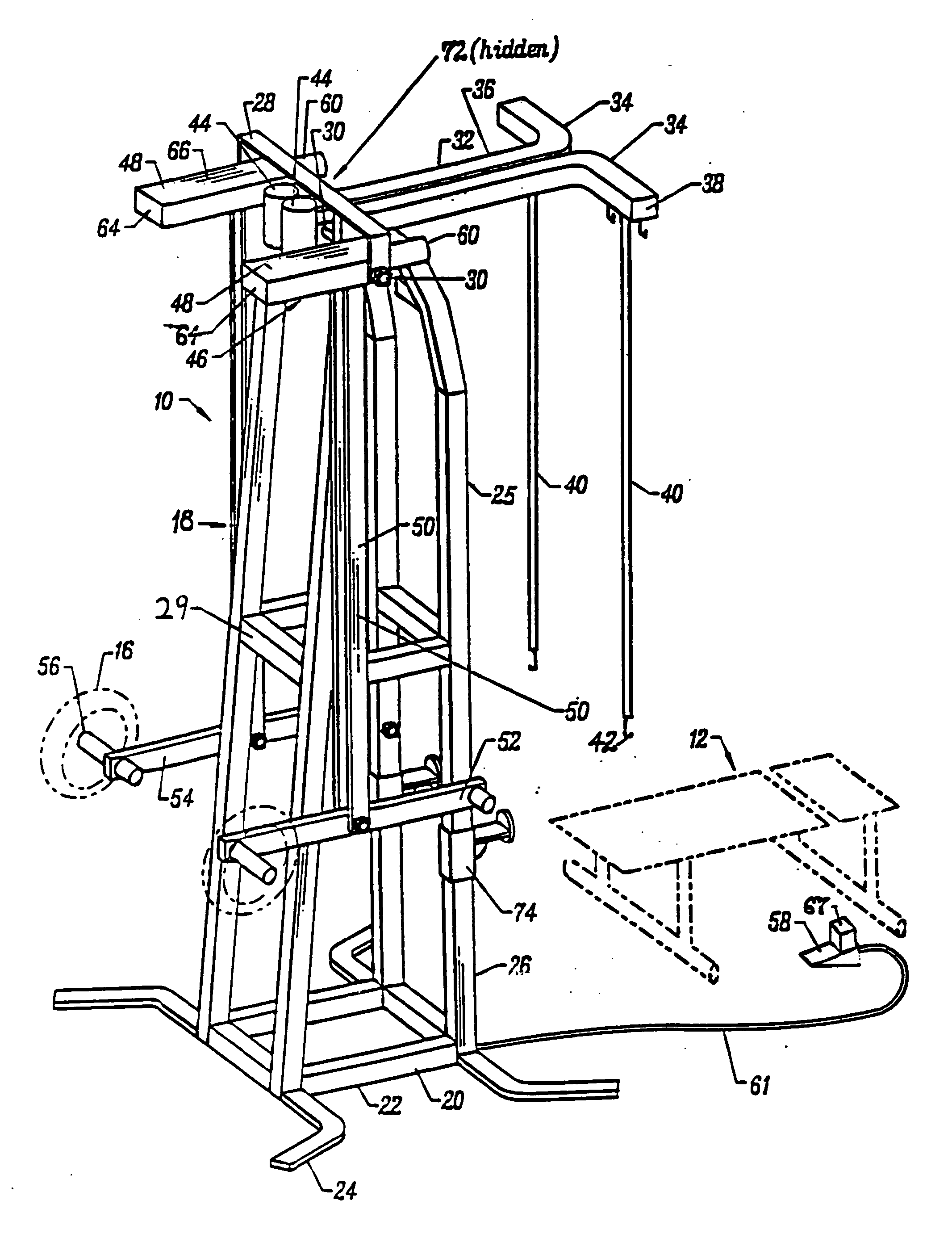 Mechanical weightlifting machine